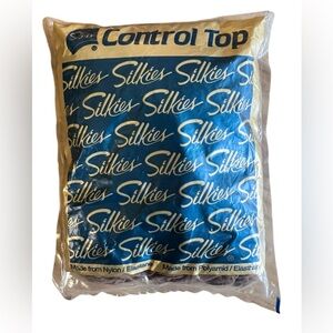 NEW Silkies 070502 Control Top Pantyhose Queen Beige X-Large Honey Made In USA